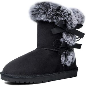 Snow Boots Classic Mid-calf Fur Lining Fashion Winter Boots